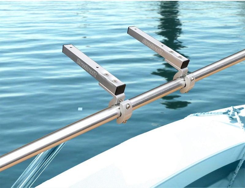 Brocraft Pontoon Grill Bracket/Boat Rail Mount Grill Bracket/BBQ Dual Extended Horizontal Rail Mounts - Image 5